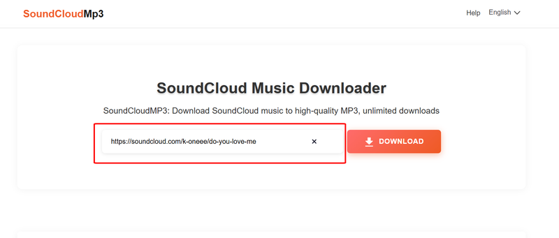 enter url soundcloud